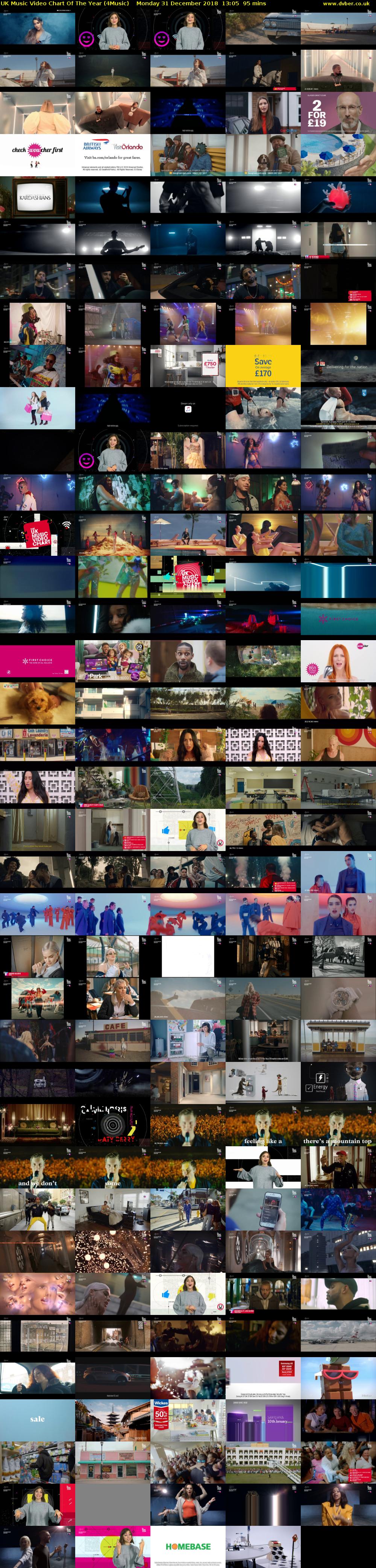 UK Music Video Chart Of The Year (4Music) Monday 31 December 2018 13:05 - 14:40