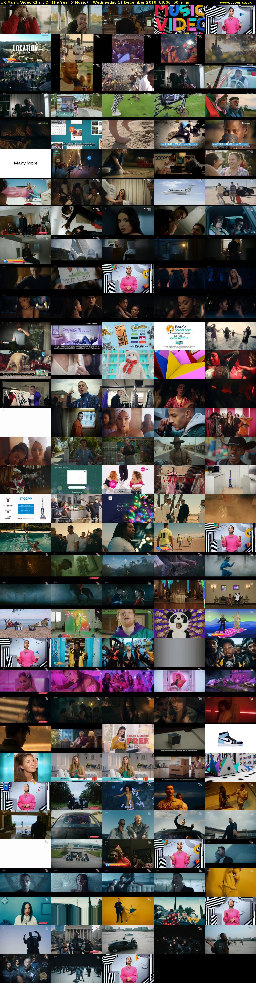 UK Music Video Chart Of The Year (4Music) Wednesday 11 December 2019 09:00 - 10:30
