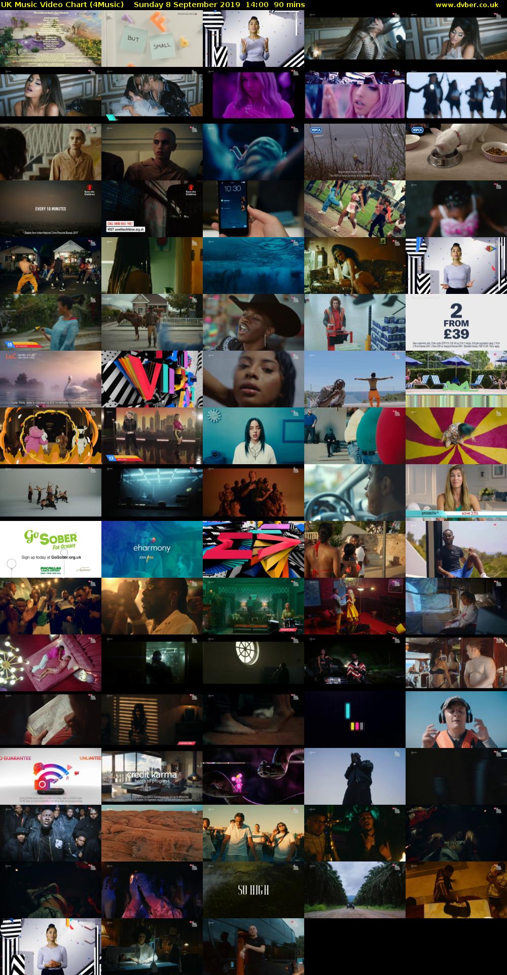 UK Music Video Chart (4Music) Sunday 8 September 2019 14:00 - 15:30