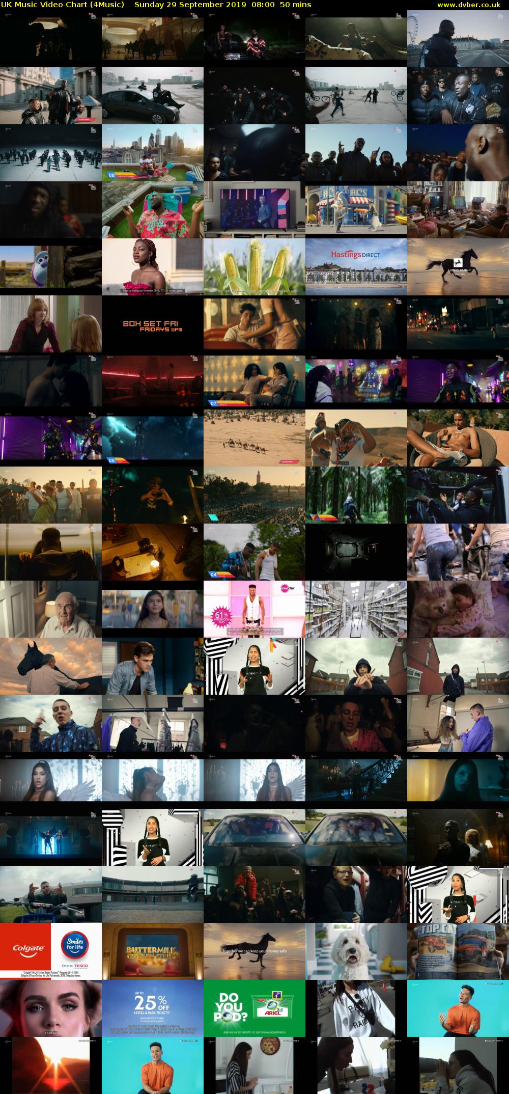 UK Music Video Chart (4Music) Sunday 29 September 2019 08:00 - 08:50