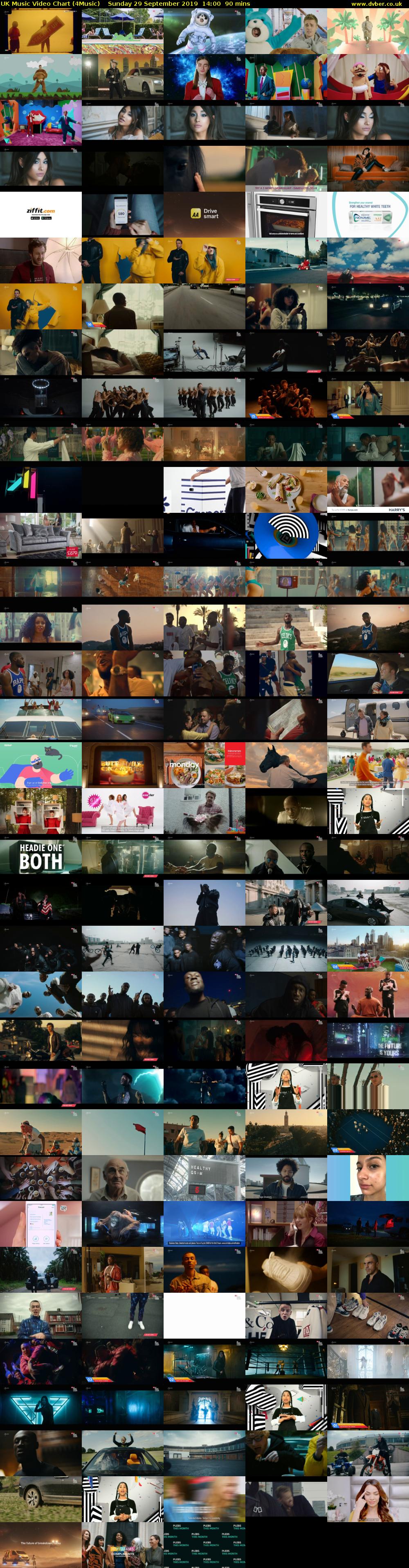 UK Music Video Chart (4Music) Sunday 29 September 2019 14:00 - 15:30