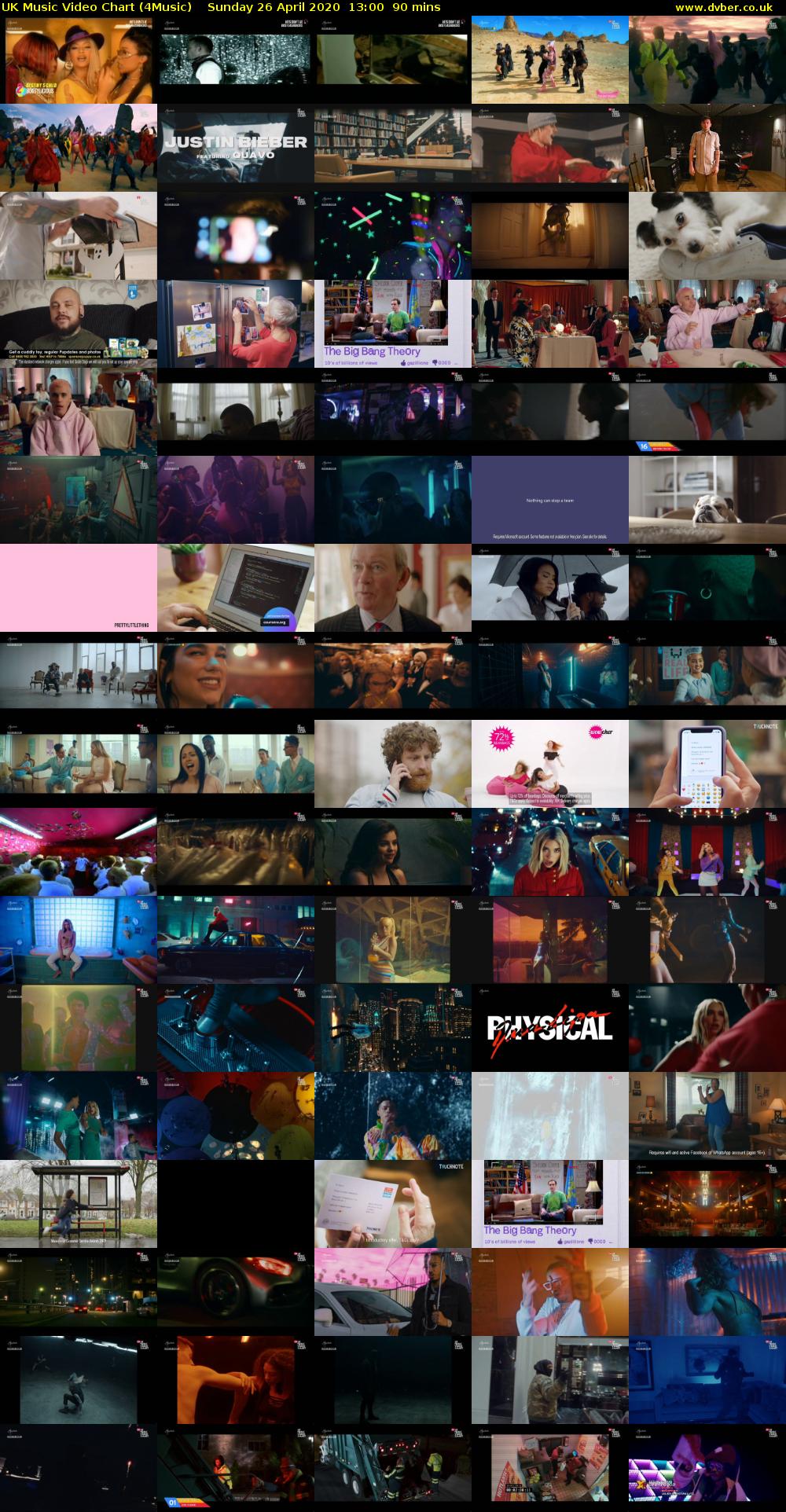 UK Music Video Chart (4Music) Sunday 26 April 2020 13:00 - 14:30