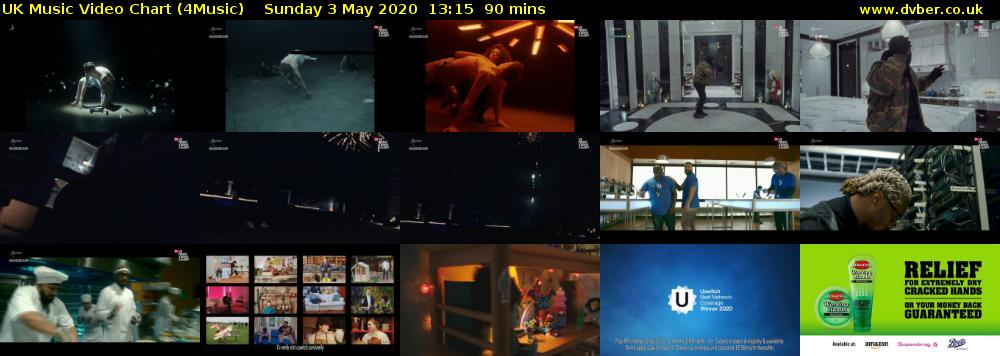 UK Music Video Chart (4Music) Sunday 3 May 2020 13:15 - 14:45
