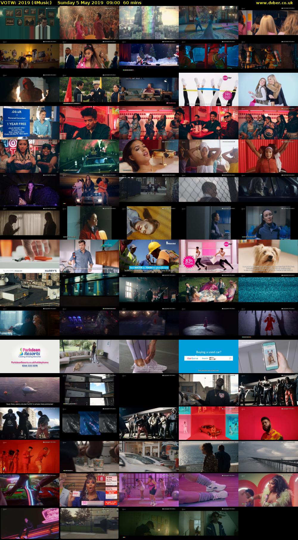 VOTW: 2019 (4Music) Sunday 5 May 2019 09:00 - 10:00