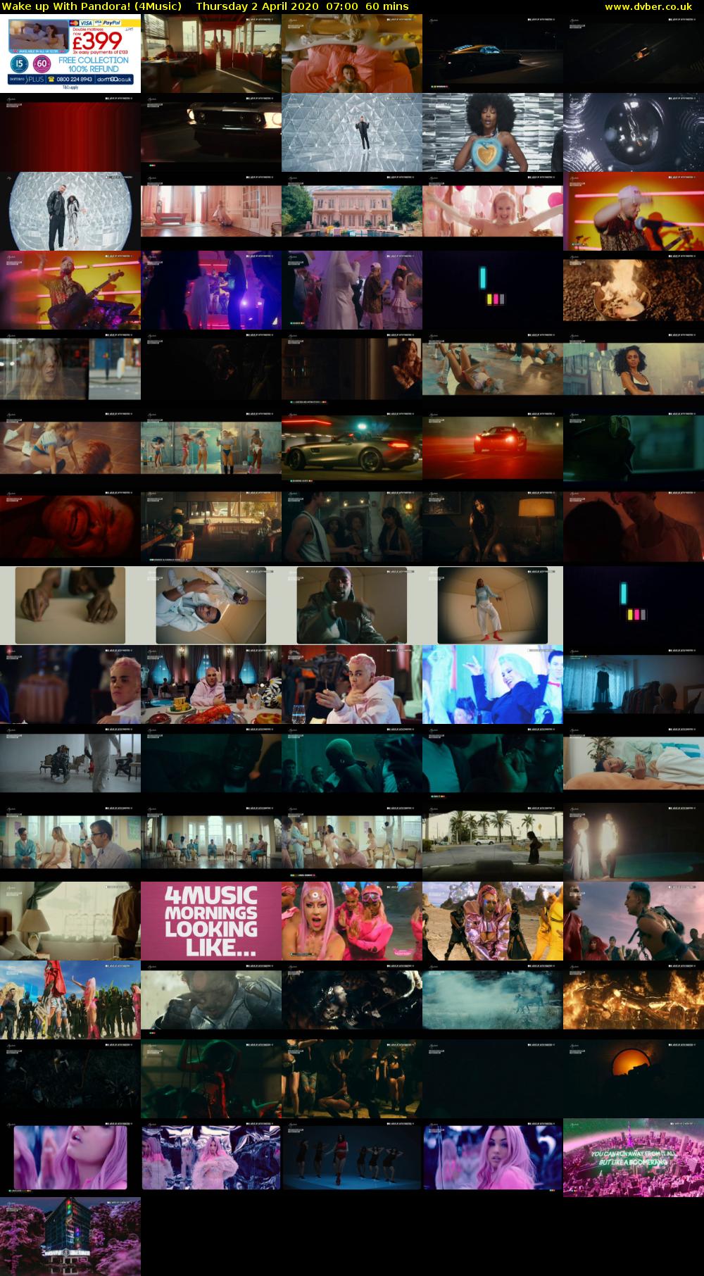 WAKE UP WITH PANDORA! (4Music) Thursday 2 April 2020 07:00 - 08:00