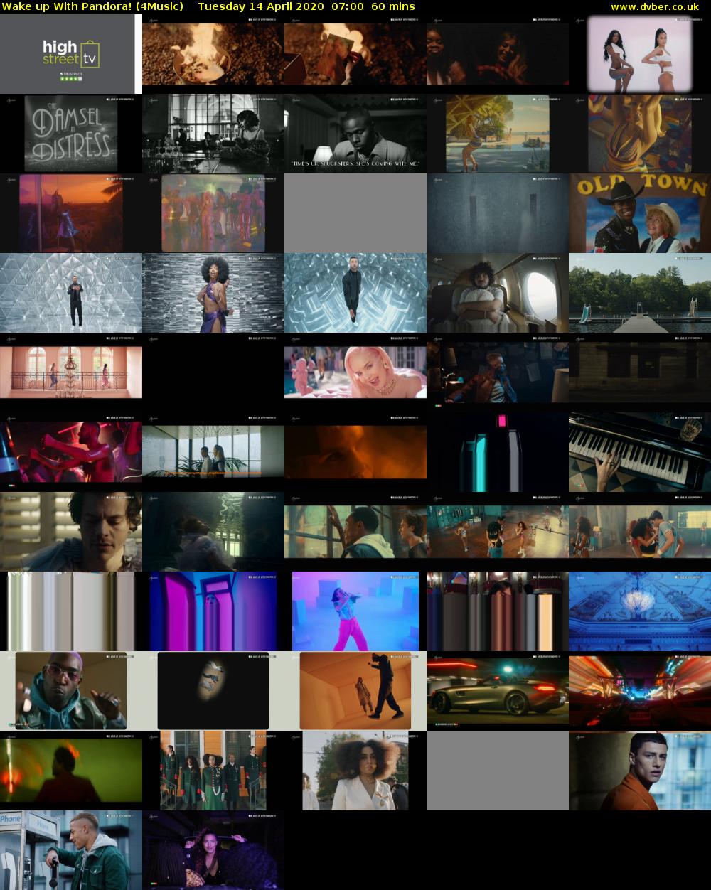 WAKE UP WITH PANDORA! (4Music) Tuesday 14 April 2020 07:00 - 08:00