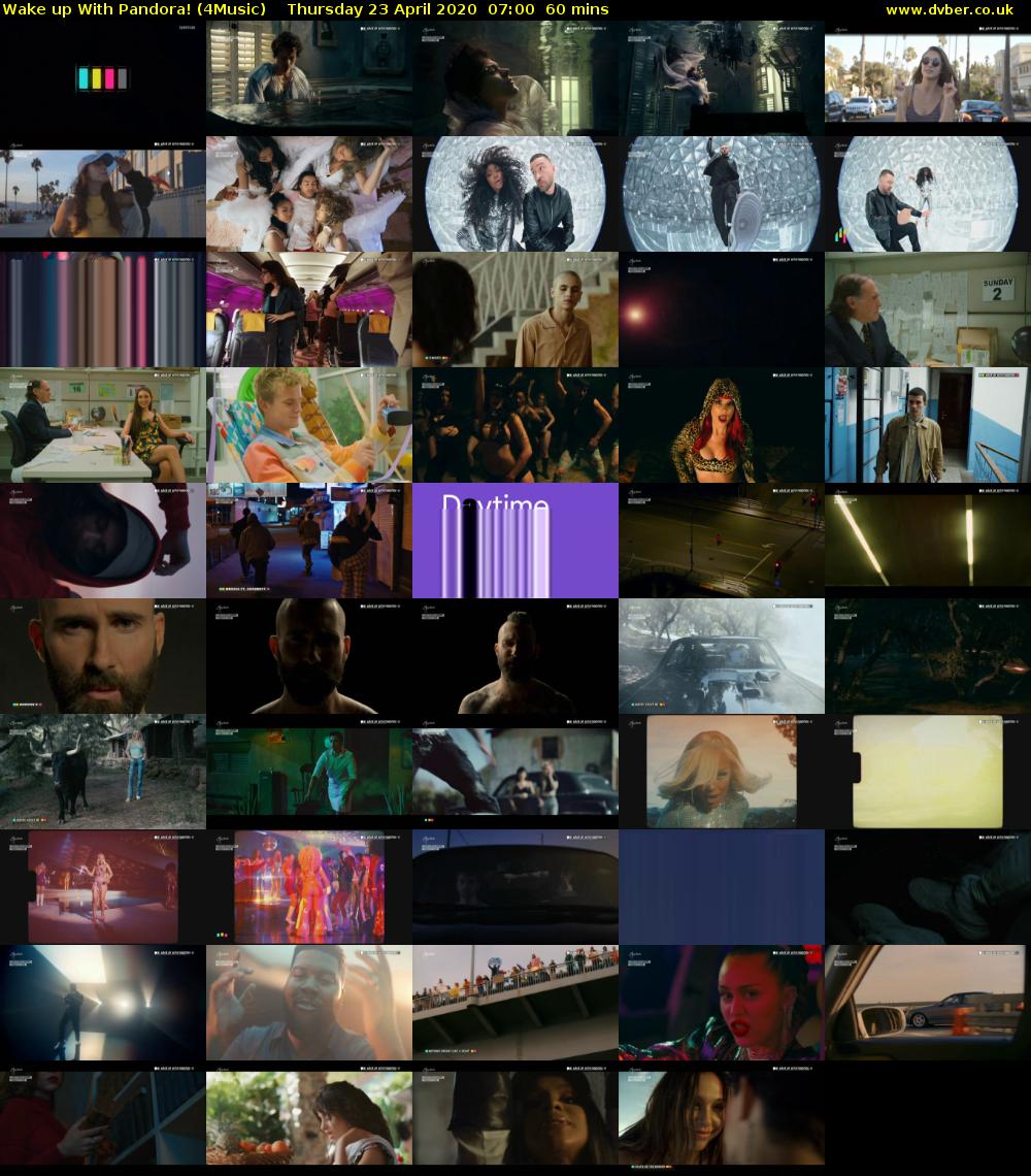 WAKE UP WITH PANDORA! (4Music) Thursday 23 April 2020 07:00 - 08:00