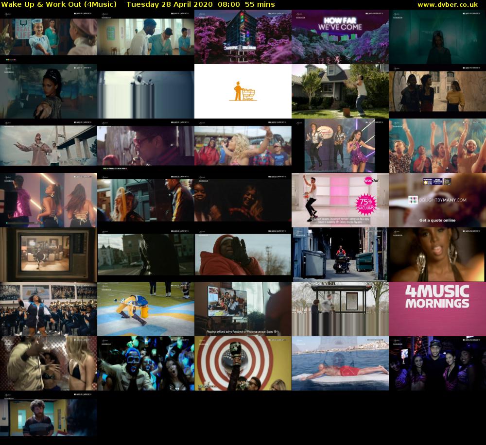 Wake Up & Work Out (4Music) Tuesday 28 April 2020 08:00 - 08:55