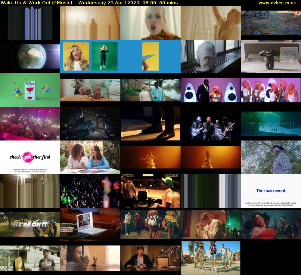Wake Up & Work Out (4Music) Wednesday 29 April 2020 08:00 - 09:00