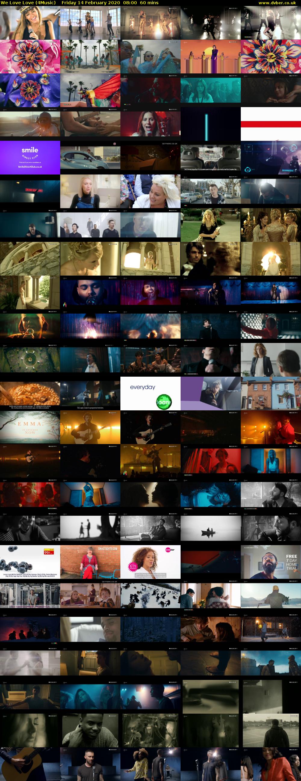 We Love Love (4Music) Friday 14 February 2020 08:00 - 09:00
