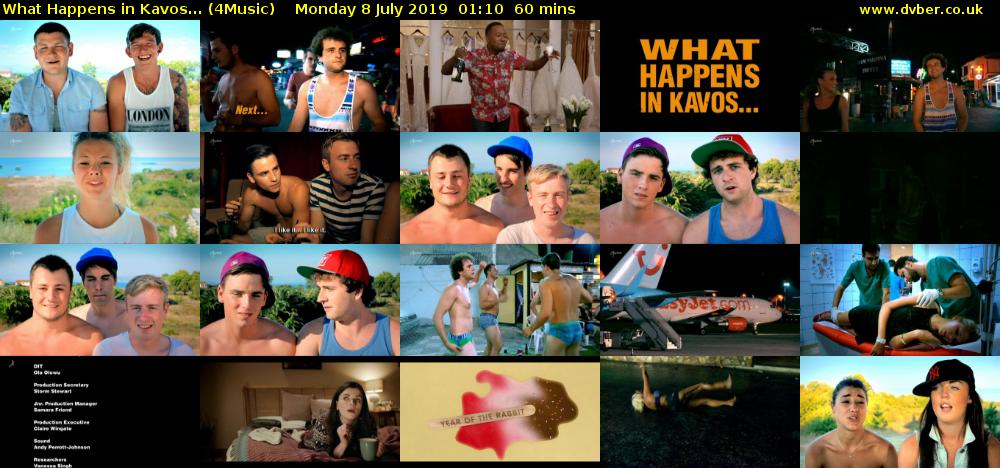 What Happens in Kavos... (4Music) Monday 8 July 2019 01:10 - 02:10