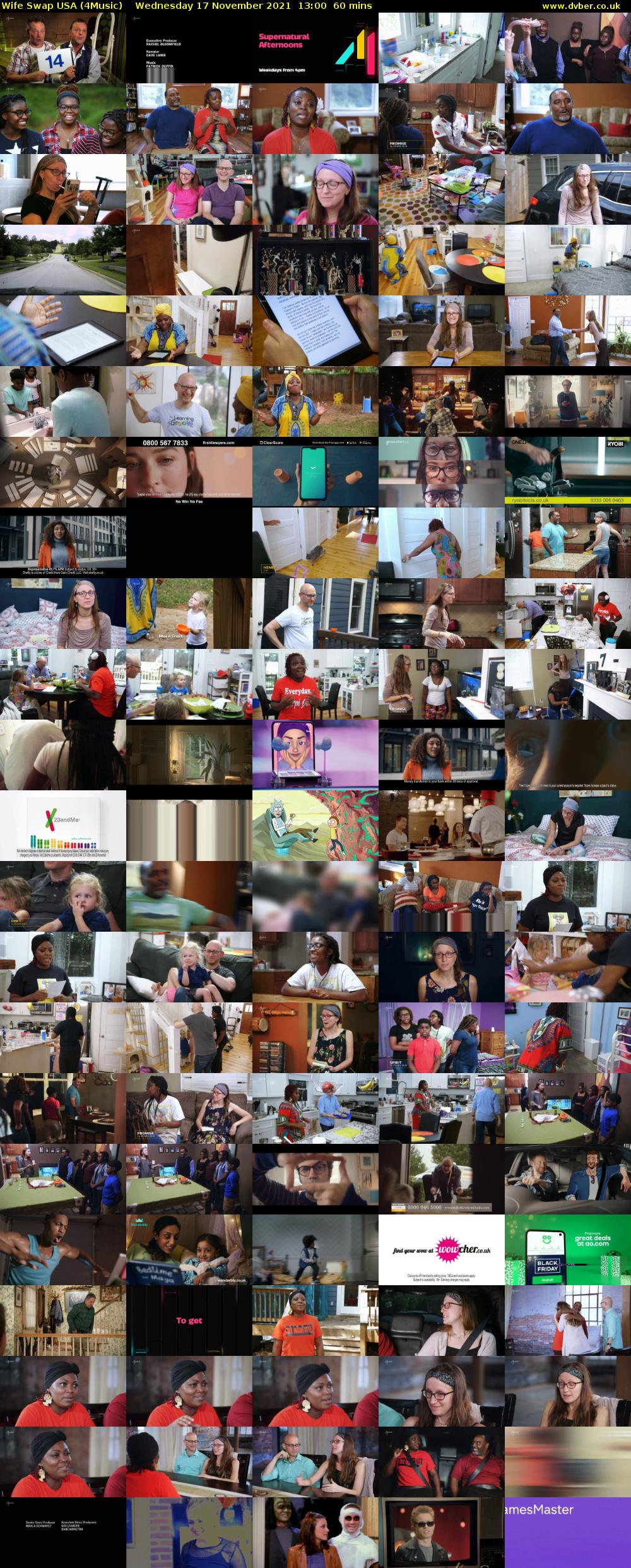 Wife Swap USA (4Music) Wednesday 17 November 2021 13:00 - 14:00