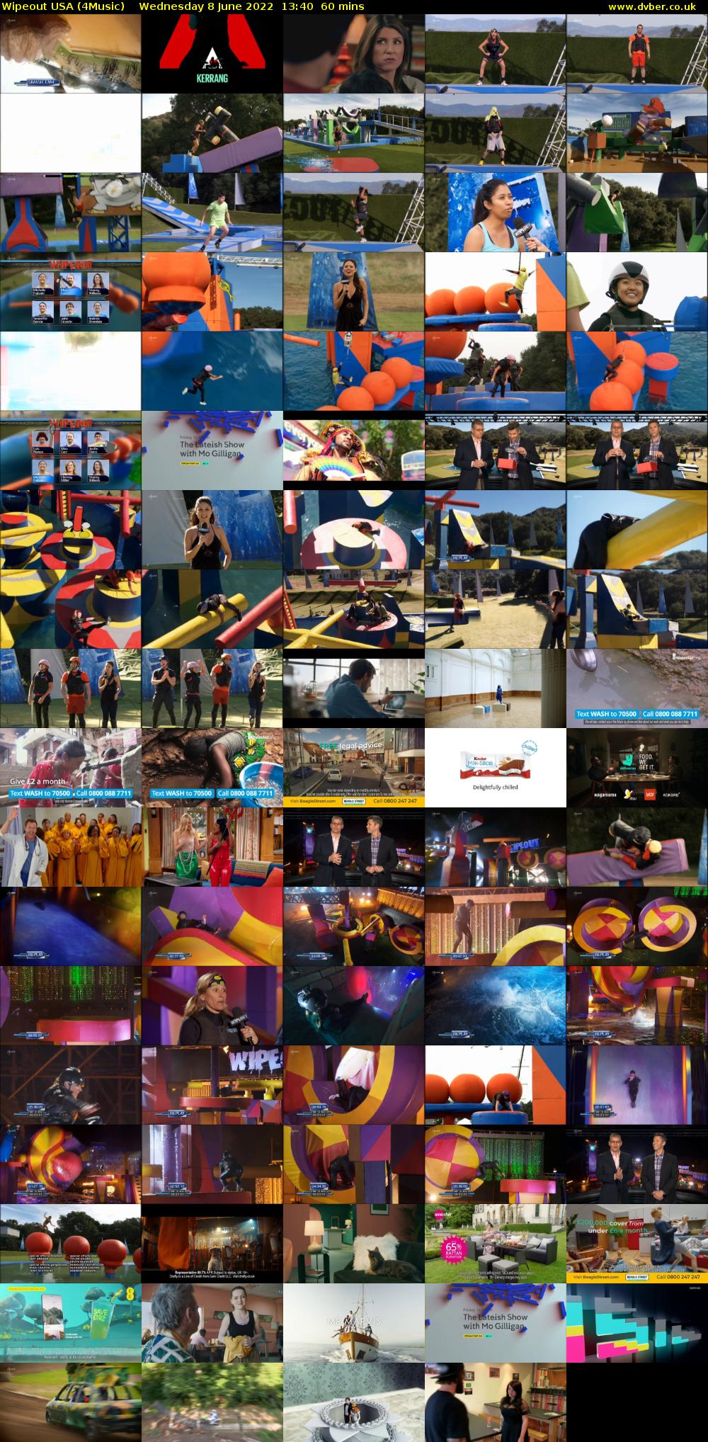 Wipeout USA (4Music) Wednesday 8 June 2022 13:40 - 14:40