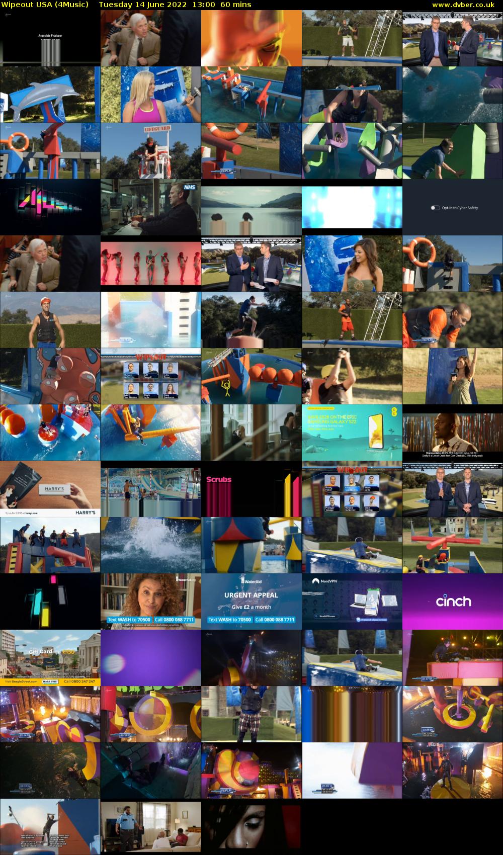 Wipeout USA (4Music) Tuesday 14 June 2022 13:00 - 14:00