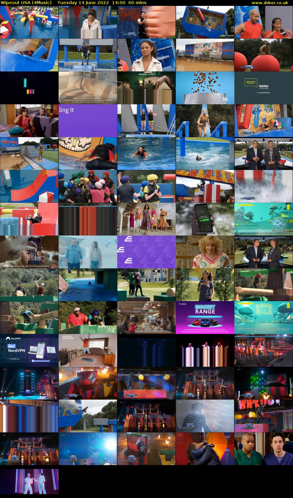 Wipeout USA (4Music) Tuesday 14 June 2022 14:00 - 15:00