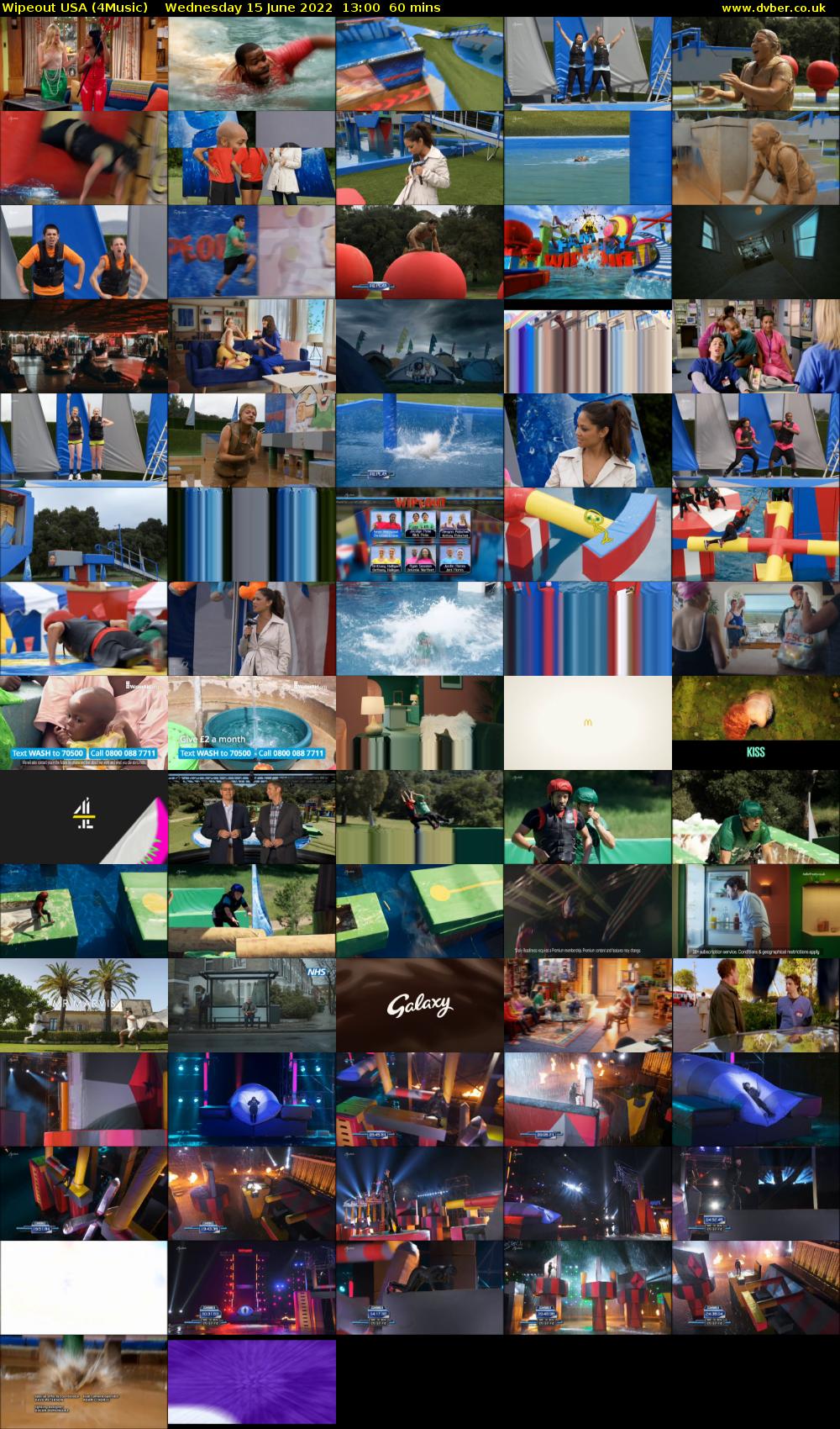 Wipeout USA (4Music) Wednesday 15 June 2022 13:00 - 14:00
