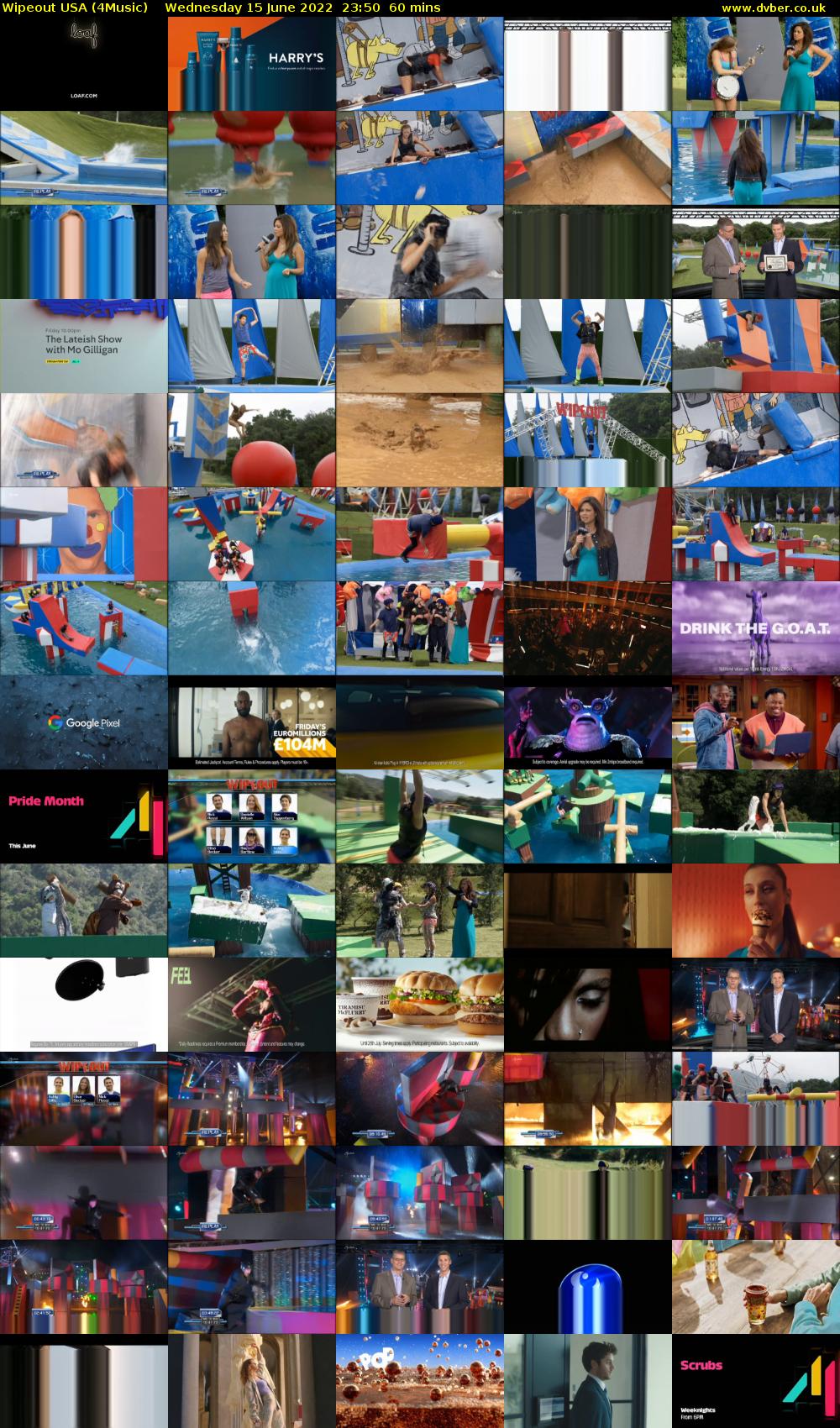 Wipeout USA (4Music) Wednesday 15 June 2022 23:50 - 00:50