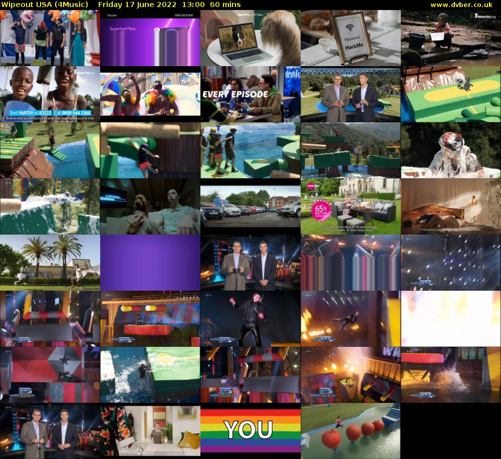 Wipeout USA (4Music) Friday 17 June 2022 13:00 - 14:00