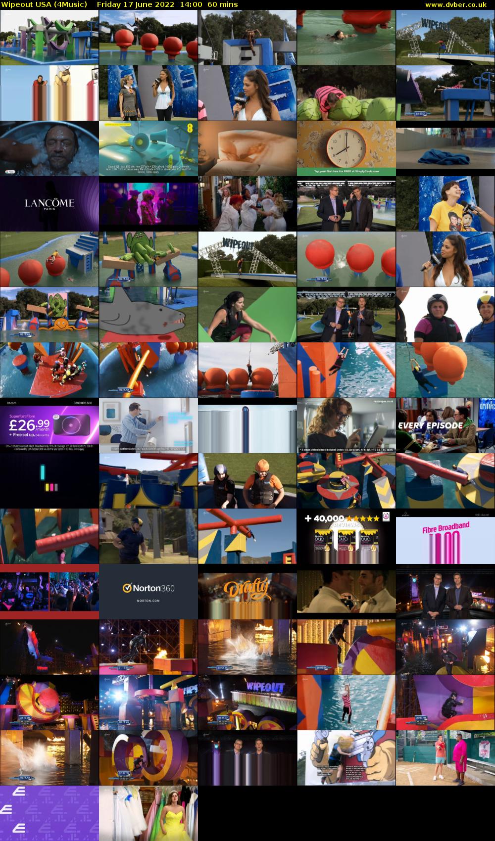 Wipeout USA (4Music) Friday 17 June 2022 14:00 - 15:00
