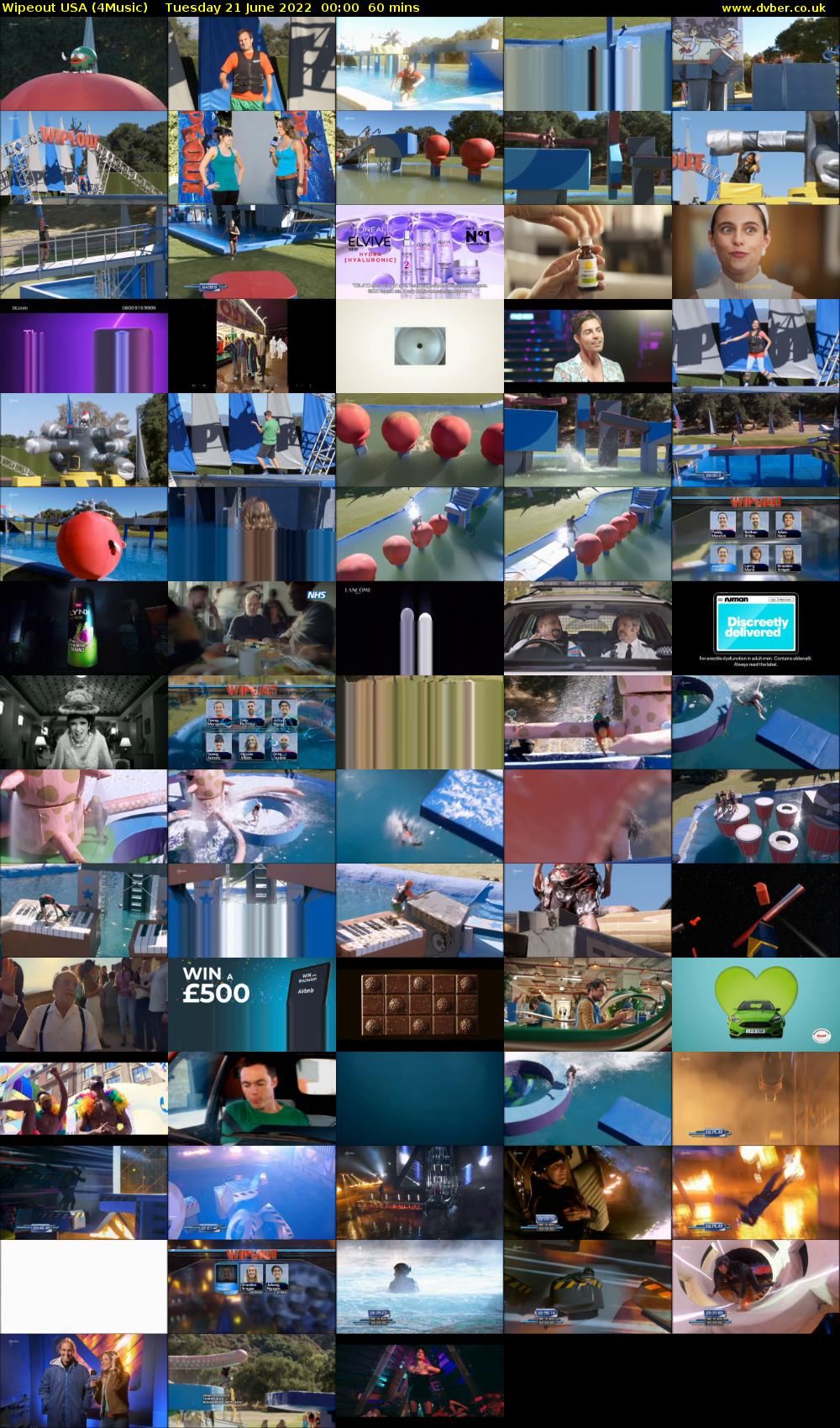 Wipeout USA (4Music) Tuesday 21 June 2022 00:00 - 01:00