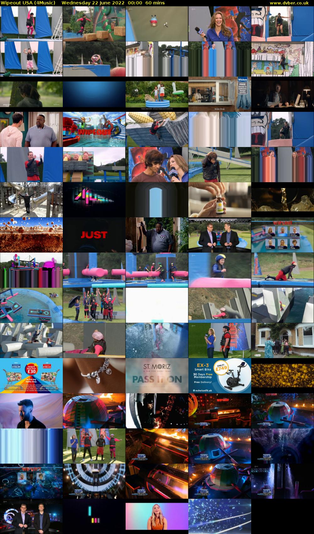 Wipeout USA (4Music) Wednesday 22 June 2022 00:00 - 01:00