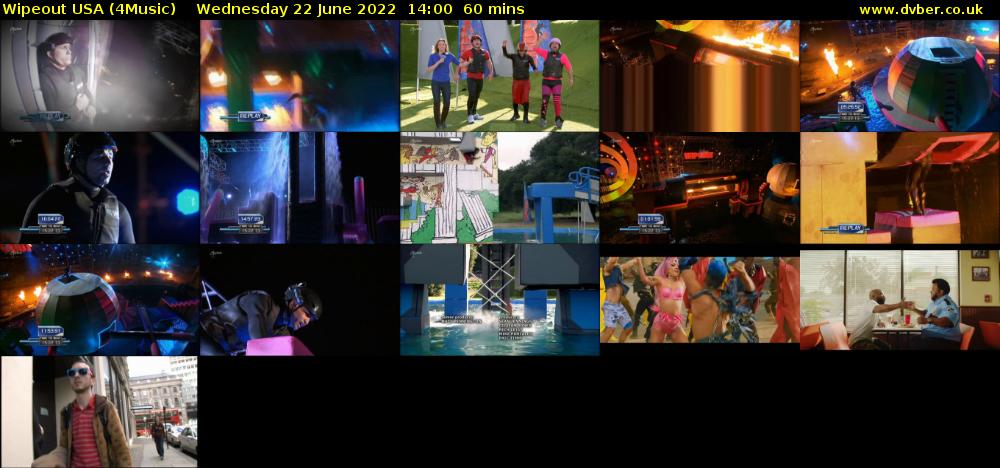 Wipeout USA (4Music) Wednesday 22 June 2022 14:00 - 15:00