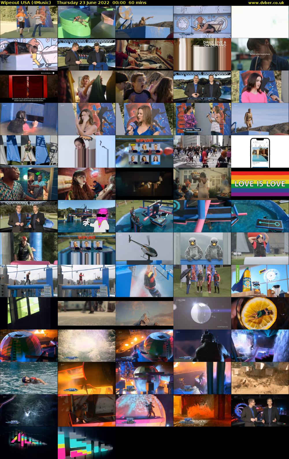 Wipeout USA (4Music) Thursday 23 June 2022 00:00 - 01:00