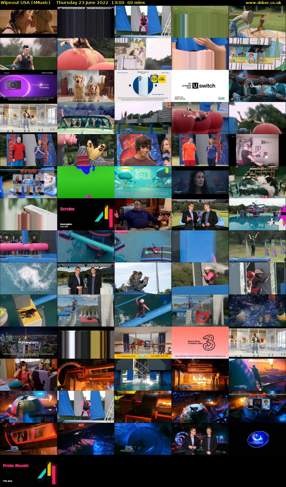 Wipeout USA (4Music) Thursday 23 June 2022 13:00 - 14:00