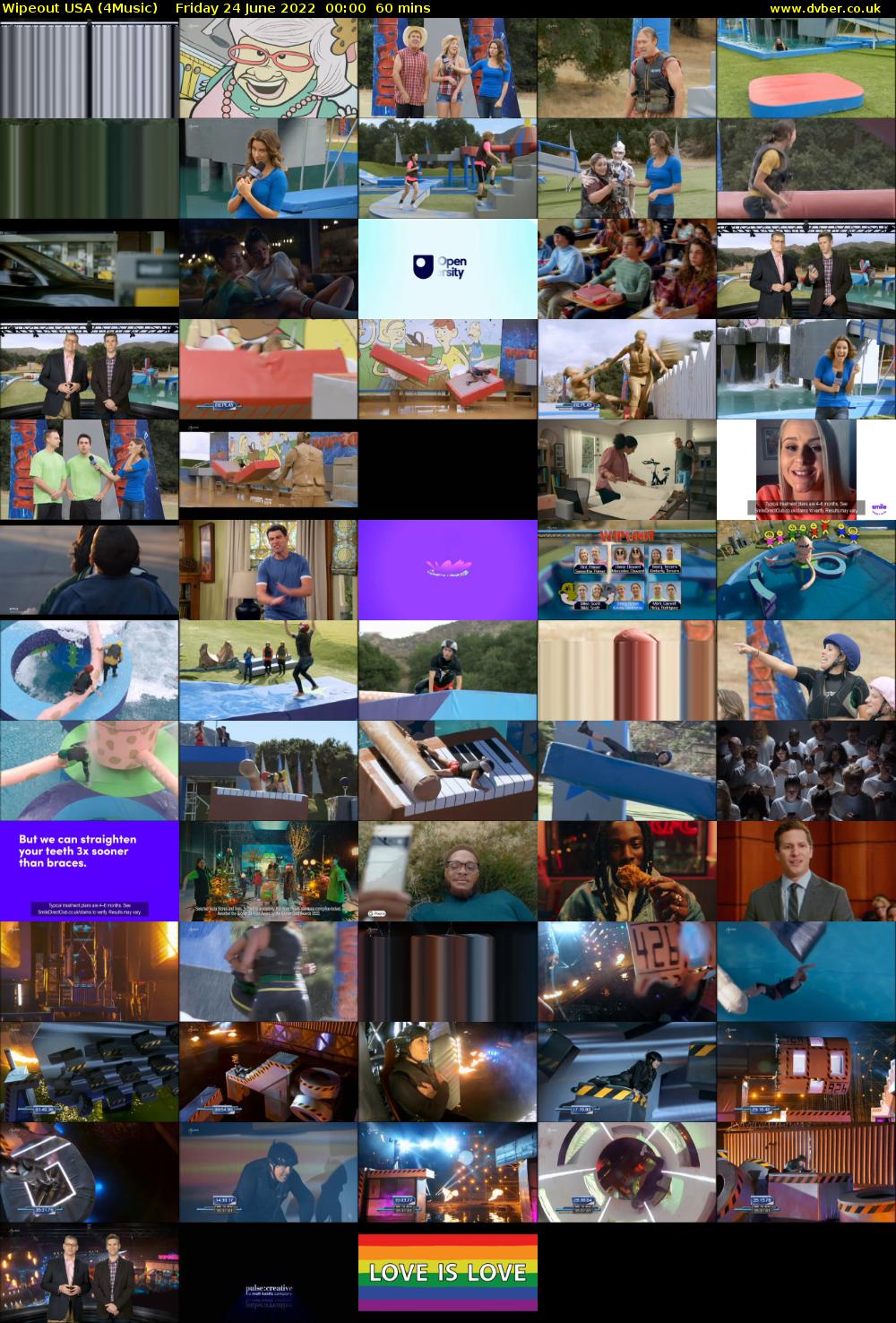 Wipeout USA (4Music) Friday 24 June 2022 00:00 - 01:00