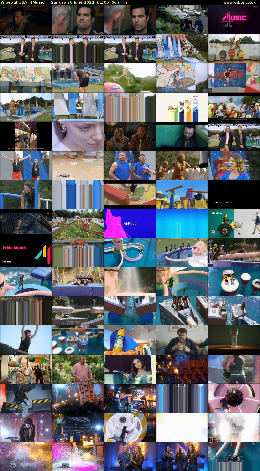 Wipeout USA (4Music) Sunday 26 June 2022 01:00 - 02:00