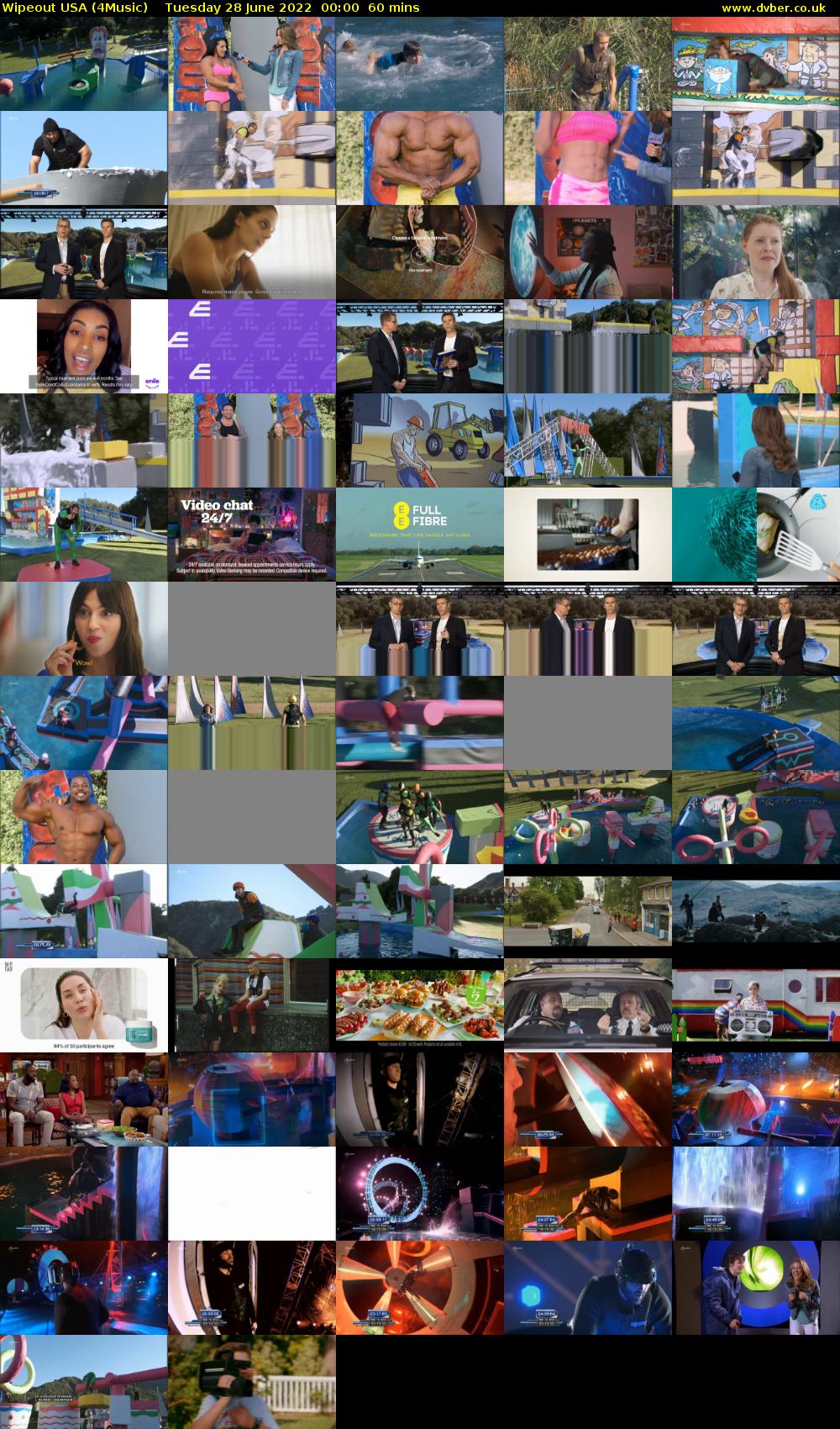 Wipeout USA (4Music) Tuesday 28 June 2022 00:00 - 01:00