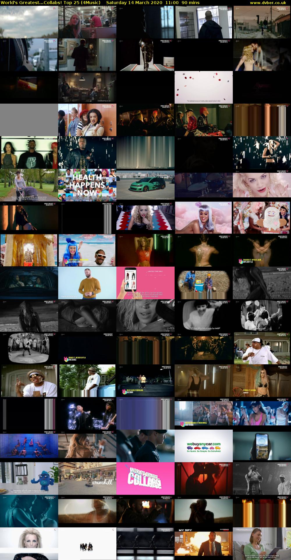 World's Greatest...Collabs! Top 25 (4Music) Saturday 14 March 2020 11:00 - 12:30