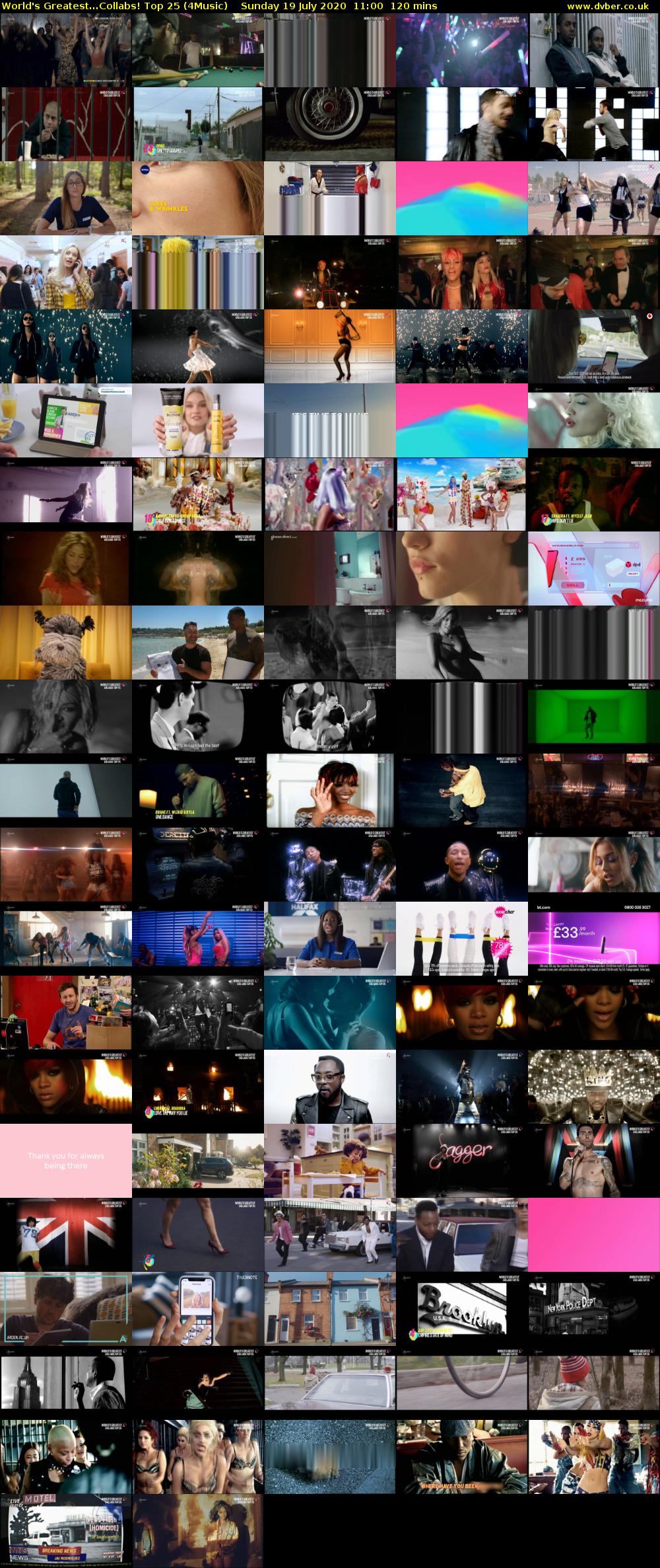World's Greatest...Collabs! Top 25 (4Music) Sunday 19 July 2020 11:00 - 13:00