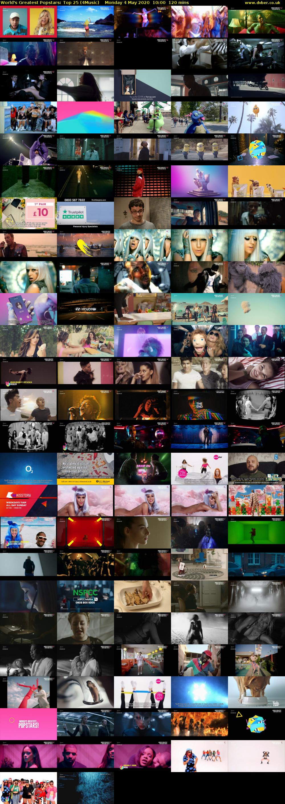 World's Greatest Popstars: Top 25 (4Music) Monday 4 May 2020 10:00 - 12:00