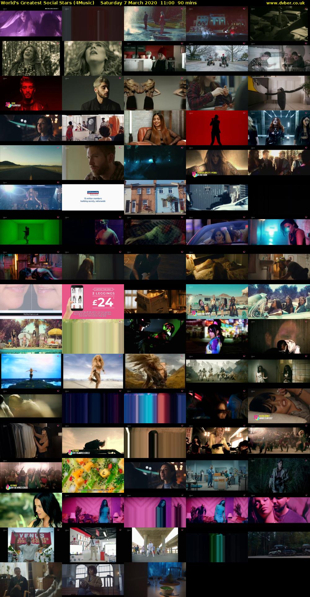 World's Greatest Social Stars (4Music) Saturday 7 March 2020 11:00 - 12:30