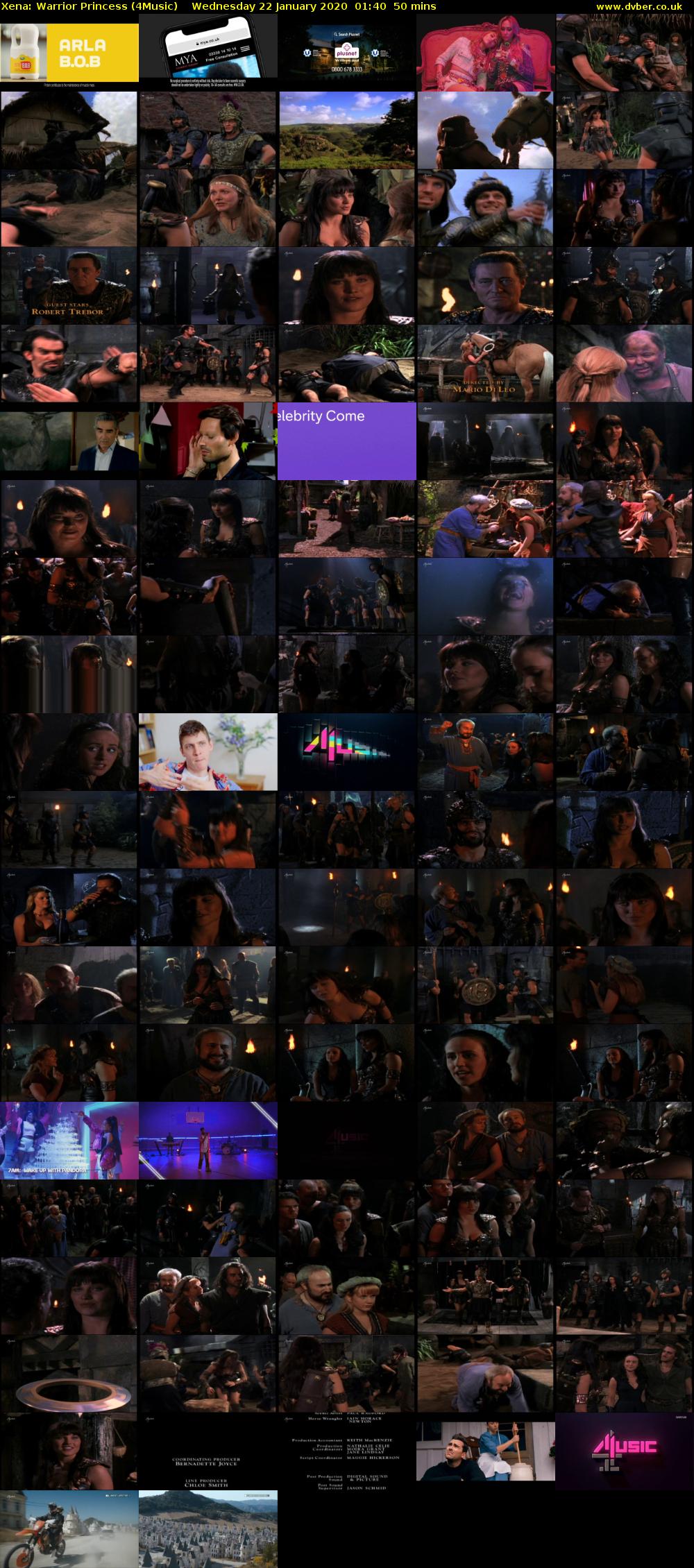 Xena: Warrior Princess (4Music) Wednesday 22 January 2020 01:40 - 02:30