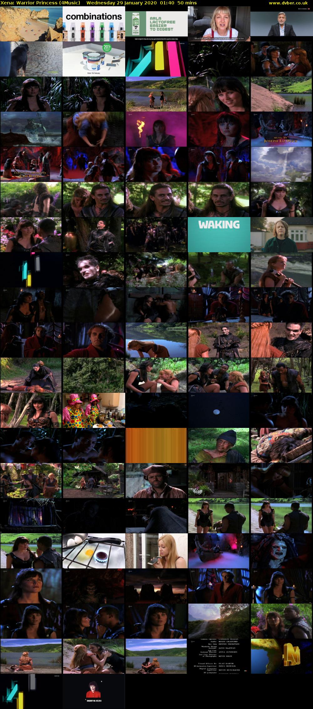 Xena: Warrior Princess (4Music) Wednesday 29 January 2020 01:40 - 02:30