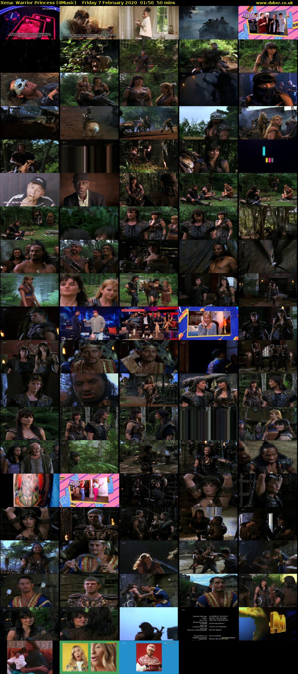 Xena: Warrior Princess (4Music) Friday 7 February 2020 01:50 - 02:40