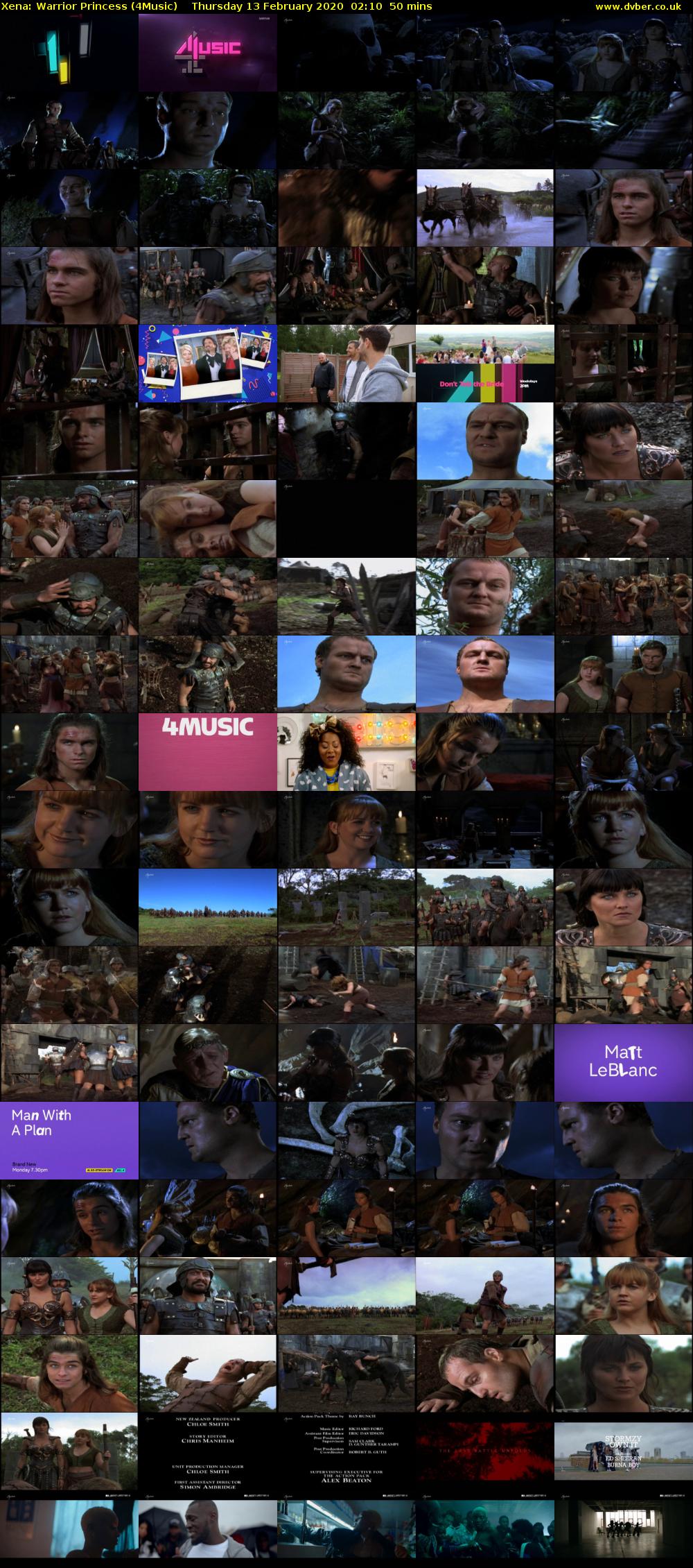 Xena: Warrior Princess (4Music) Thursday 13 February 2020 02:10 - 03:00