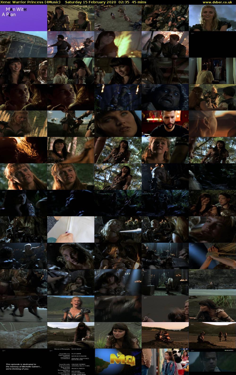 Xena: Warrior Princess (4Music) Saturday 15 February 2020 02:35 - 03:20