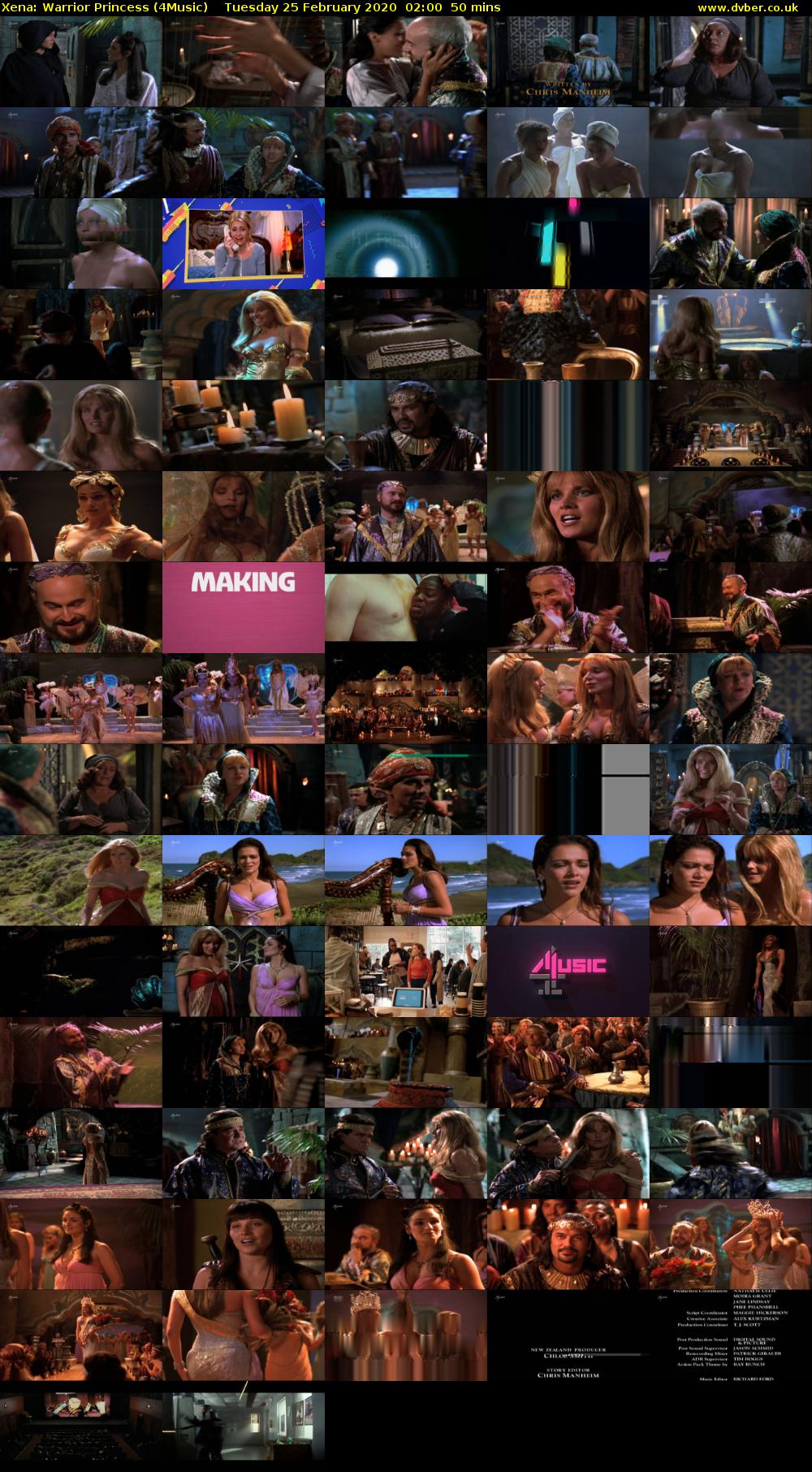 Xena: Warrior Princess (4Music) Tuesday 25 February 2020 02:00 - 02:50
