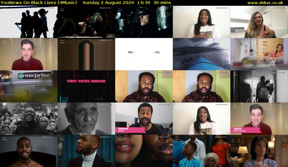 YouNews On Black Lives (4Music) Sunday 2 August 2020 14:30 - 15:00