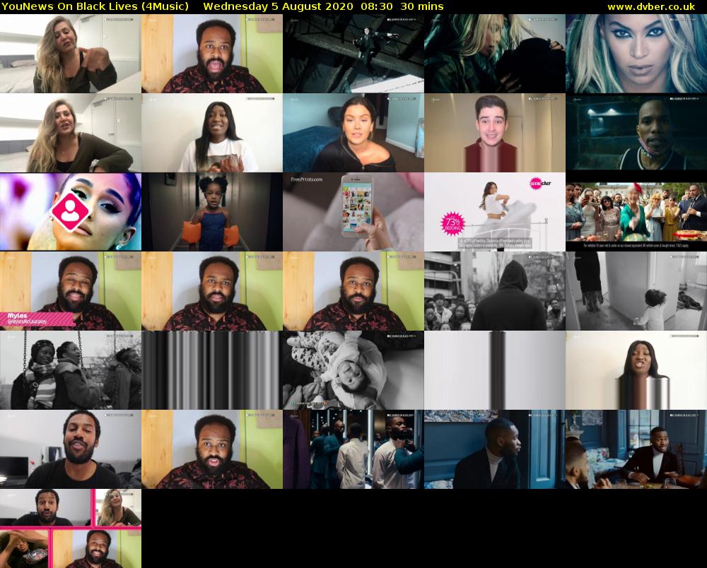 YouNews On Black Lives (4Music) Wednesday 5 August 2020 08:30 - 09:00