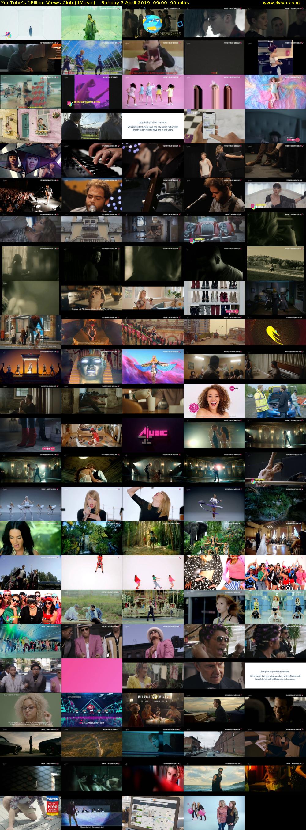 YouTube's 1Billion Views Club (4Music) Sunday 7 April 2019 09:00 - 10:30