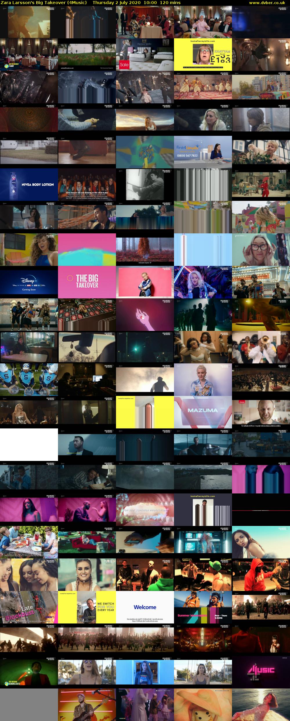 Zara Larsson's Big Takeover (4Music) Thursday 2 July 2020 10:00 - 12:00