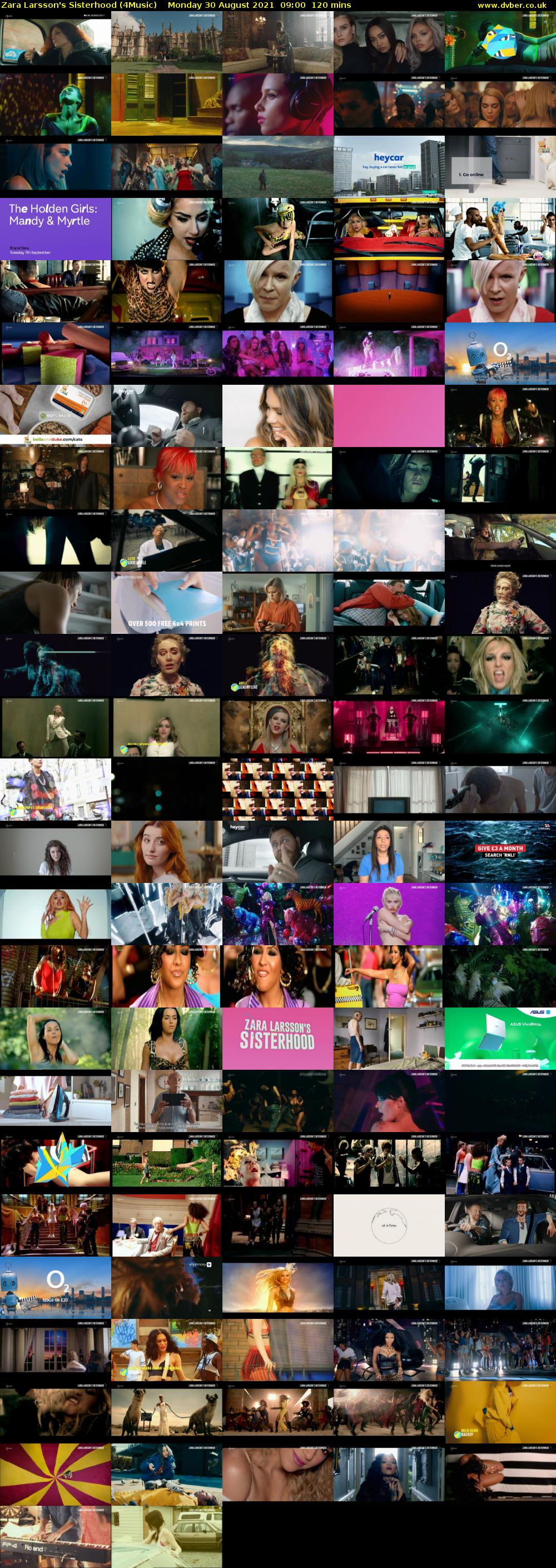 Zara Larsson's Sisterhood (4Music) Monday 30 August 2021 10:00 - 12:00