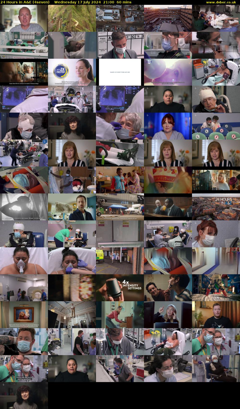 24 Hours in A&E (4seven) Wednesday 17 July 2024 21:00 - 22:00