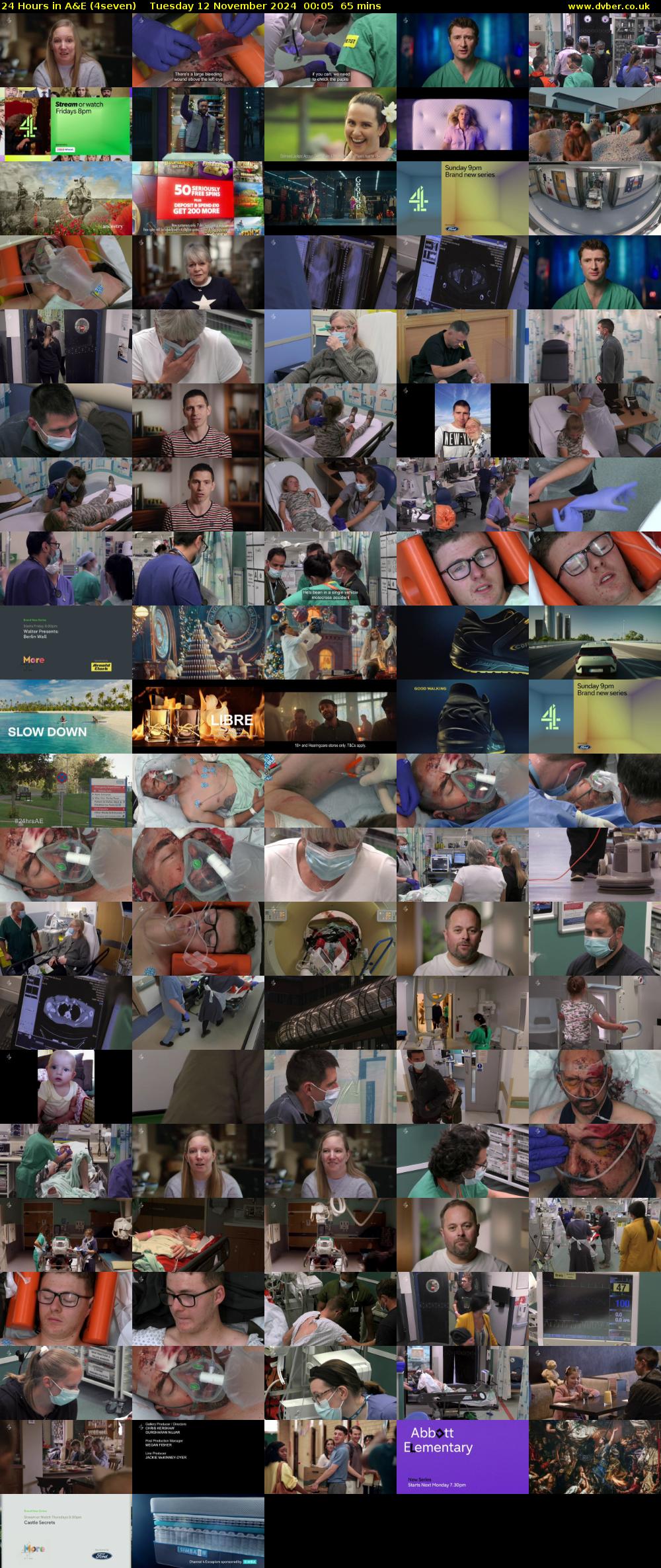 24 Hours in A&E (4seven) Tuesday 12 November 2024 00:05 - 01:10