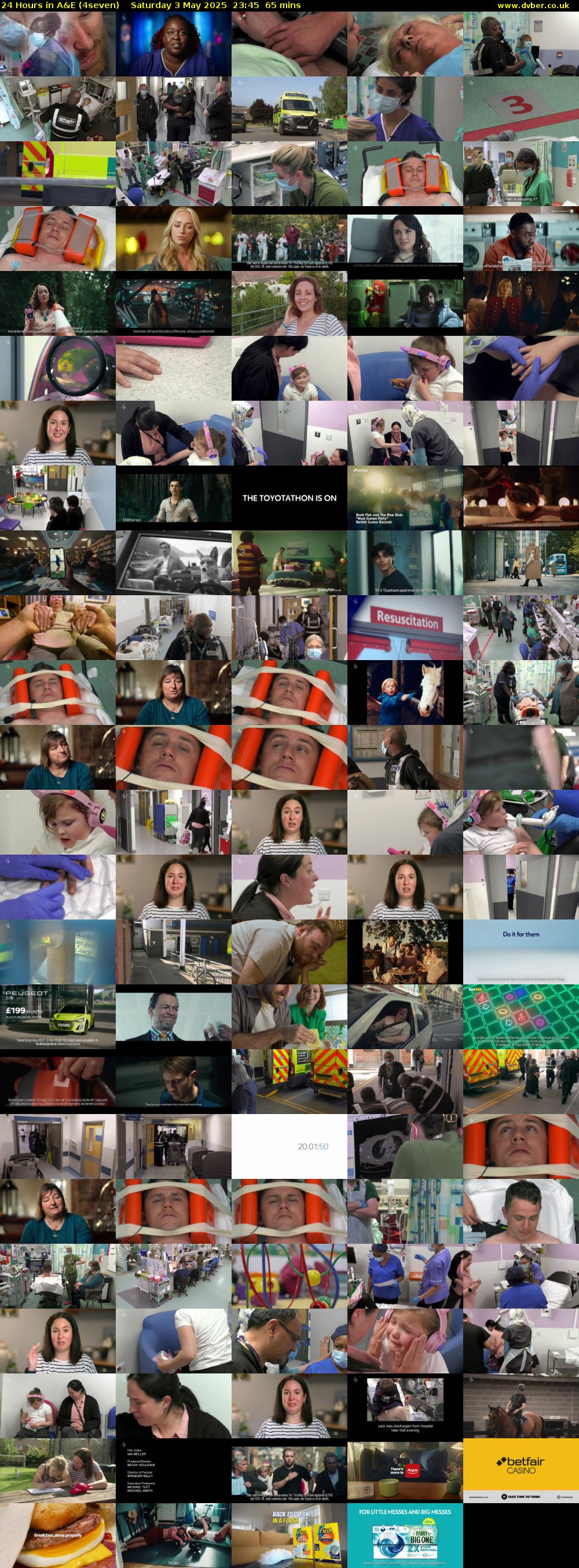 24 Hours in A&E (4seven) Saturday 3 May 2025 23:45 - 00:50