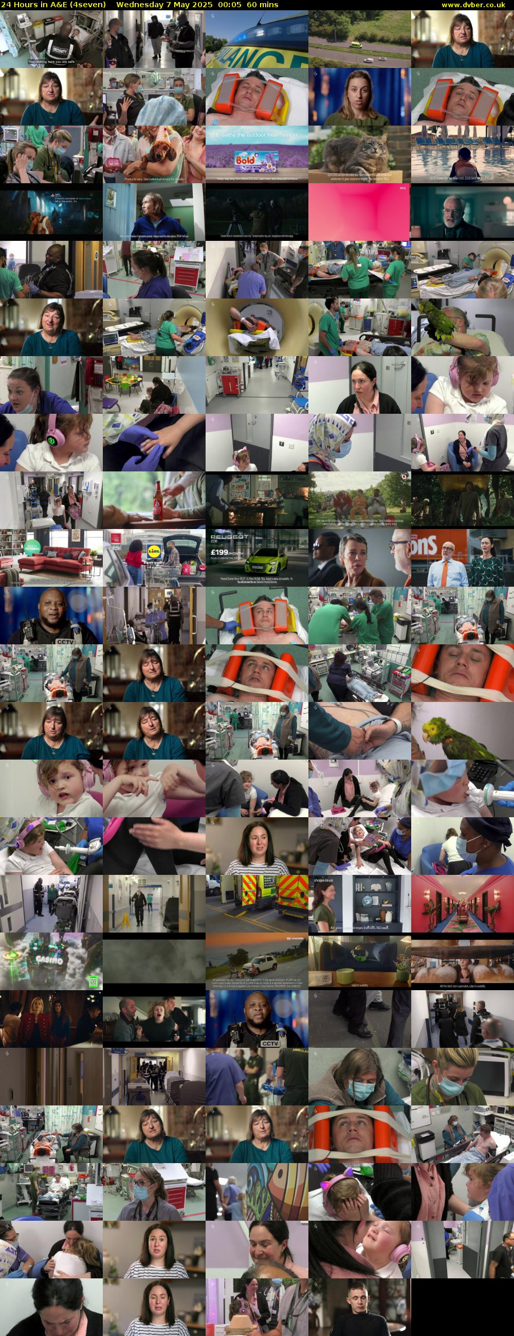 24 Hours in A&E (4seven) Wednesday 7 May 2025 00:05 - 01:05